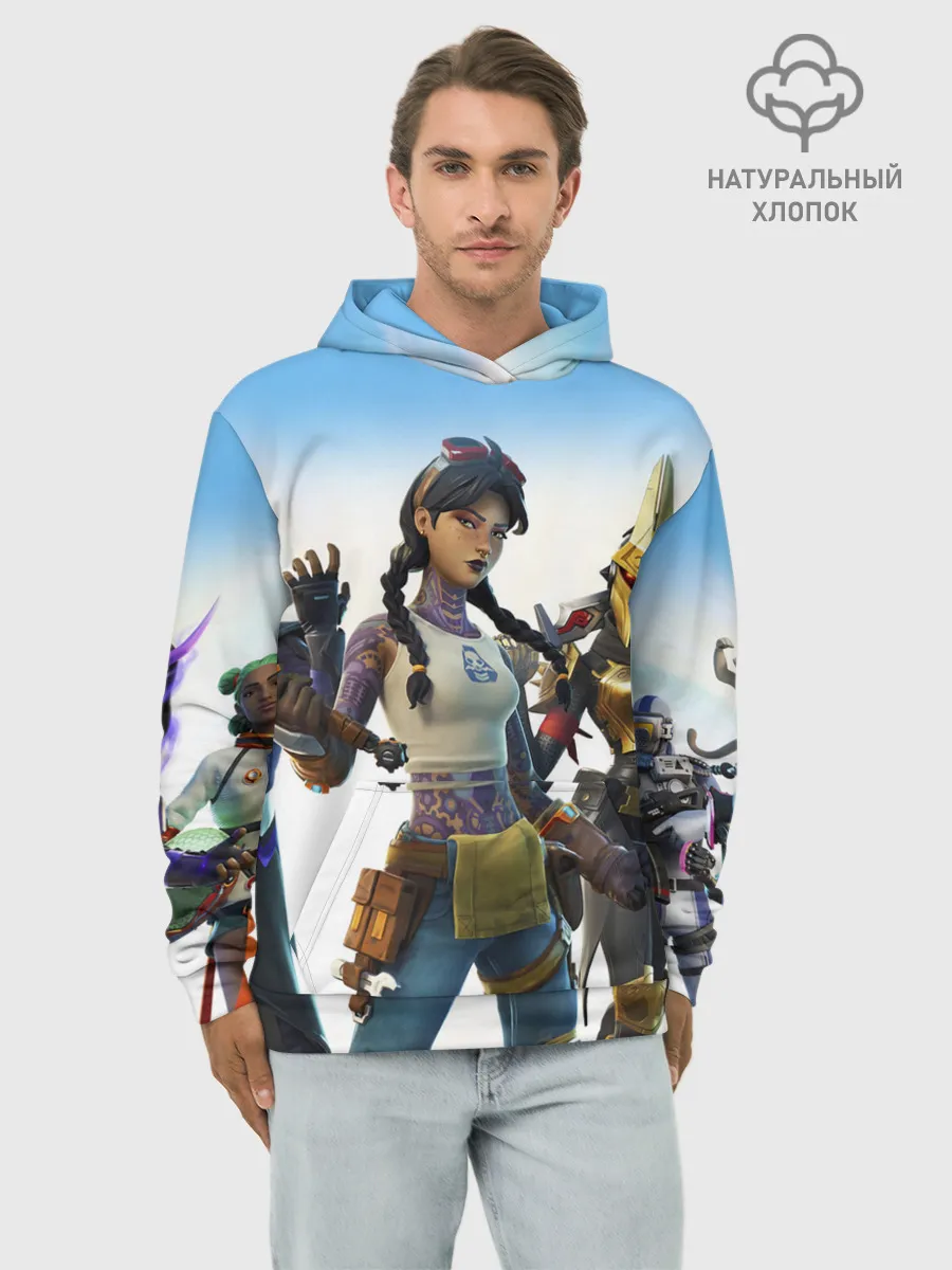 Худи мужской база хлопок / ФОРТНАЙТ 3 СЕЗОН