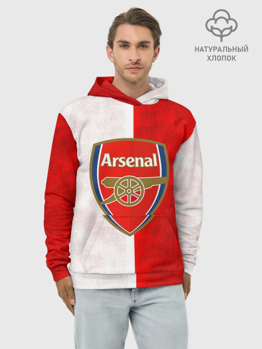 Худи мужской база хлопок / FC Arsenal 3D