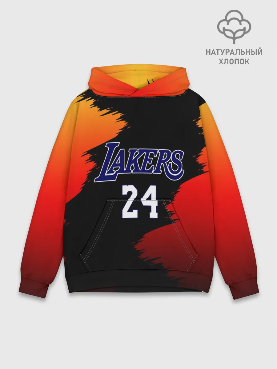 Худи мужской база хлопок / Los Angeles Lakers / Kobe Brya