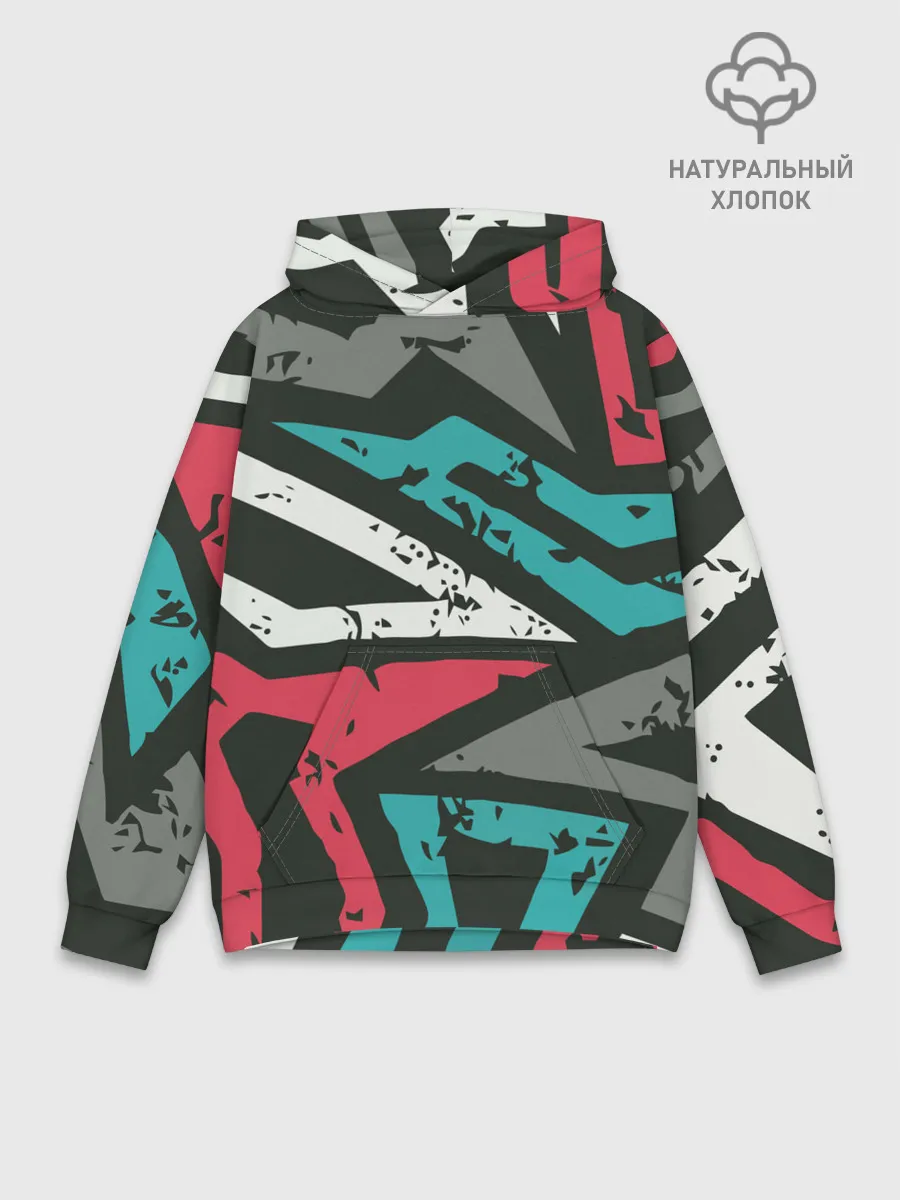 Худи мужской база хлопок / Geometric Abstraction