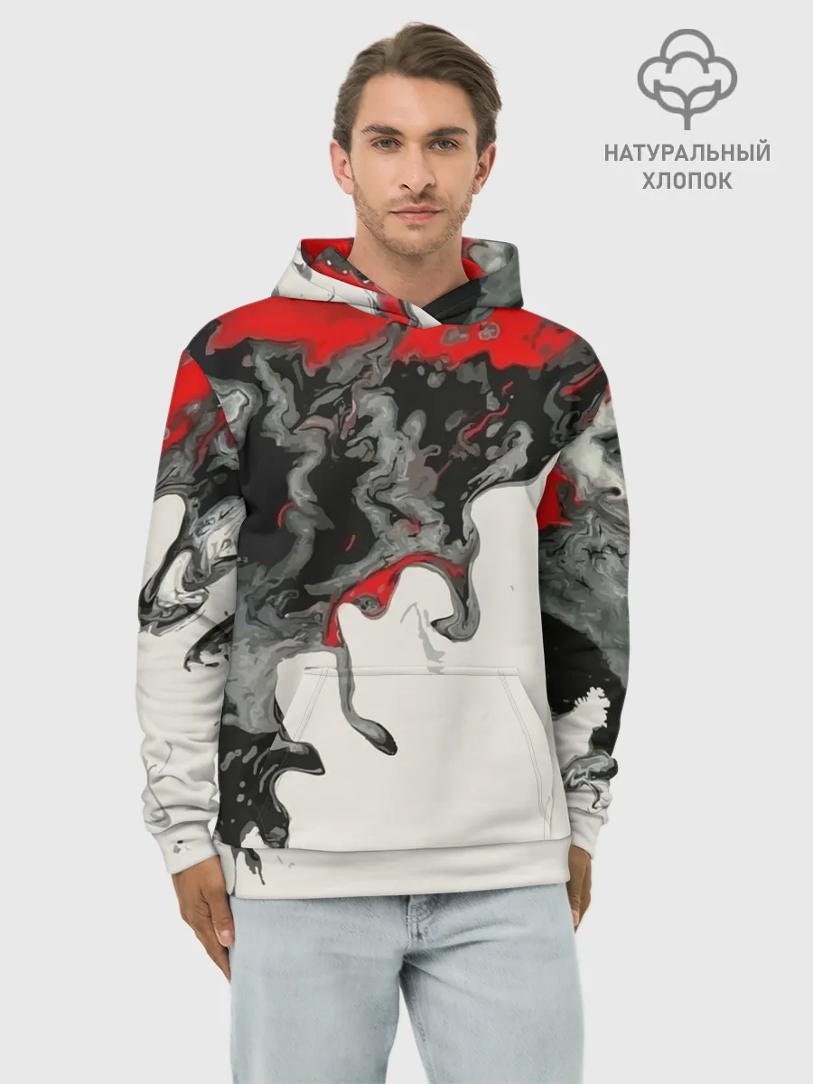 Худи мужской база хлопок / Abstraction