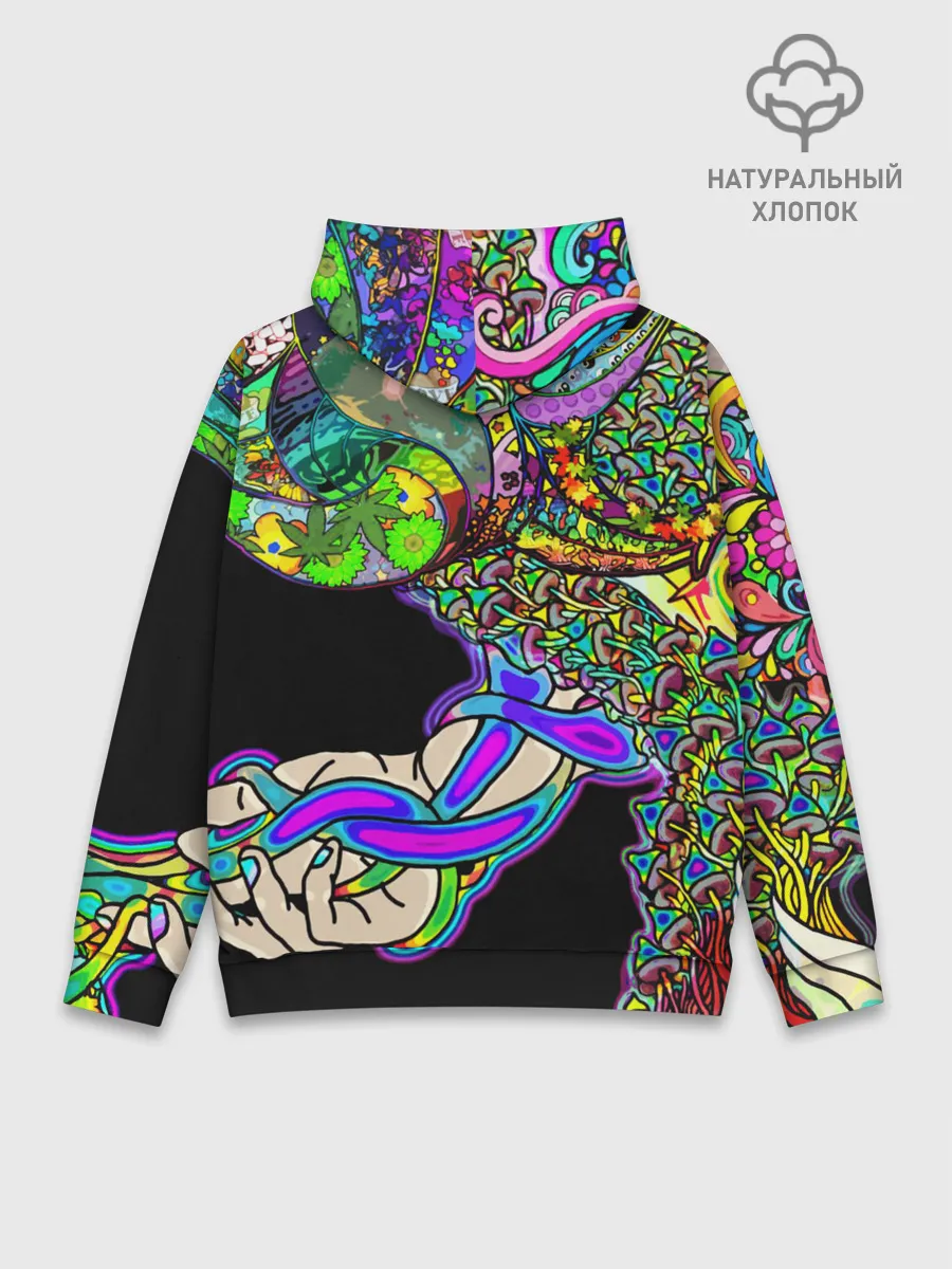 Худи мужской база хлопок / ПСИХОДЕЛИКА NEW