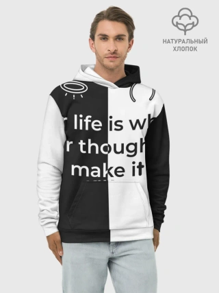 Худи мужской база хлопок / Our life