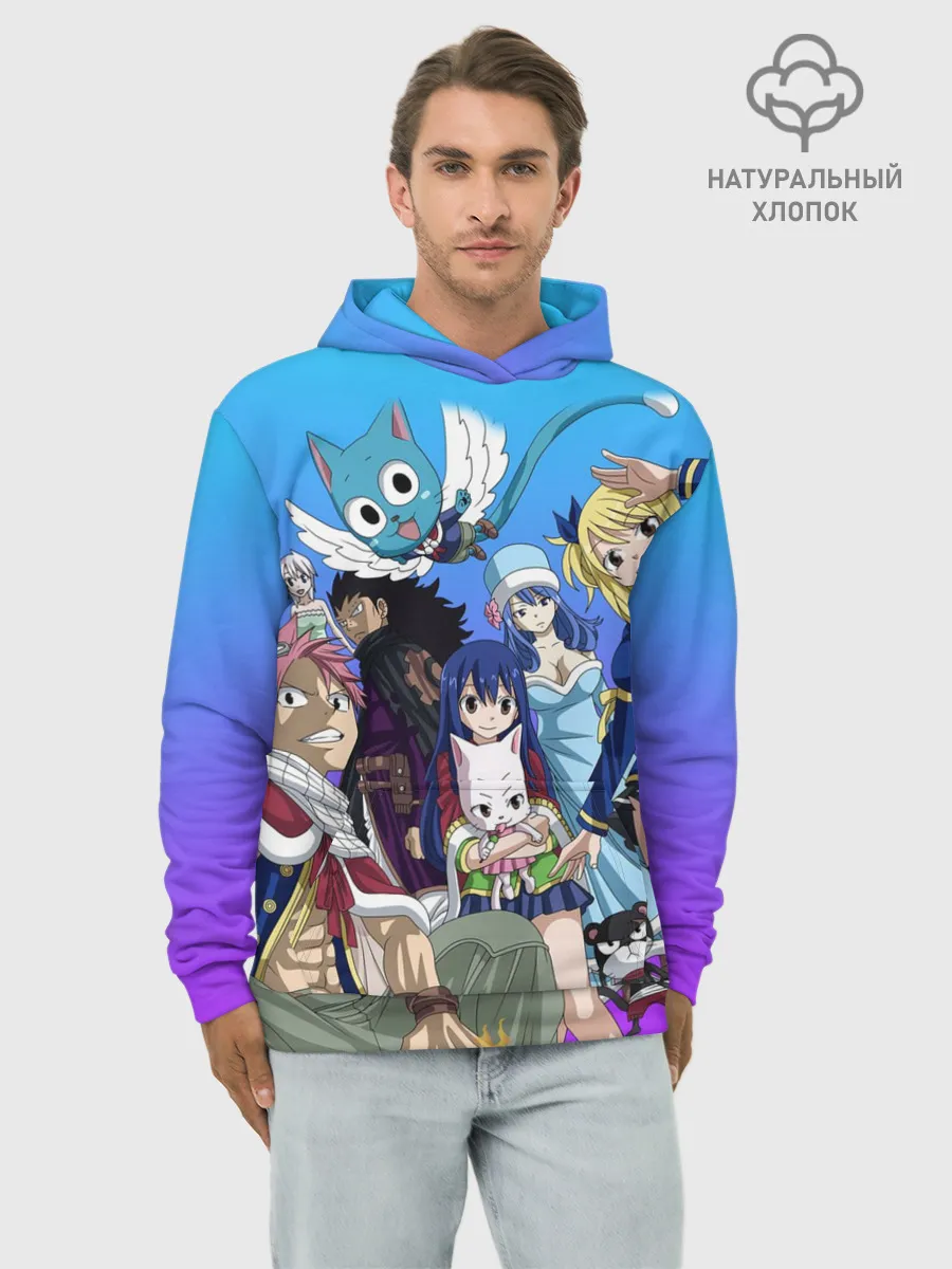 Худи мужской база хлопок / All heroes of Fairy Tail