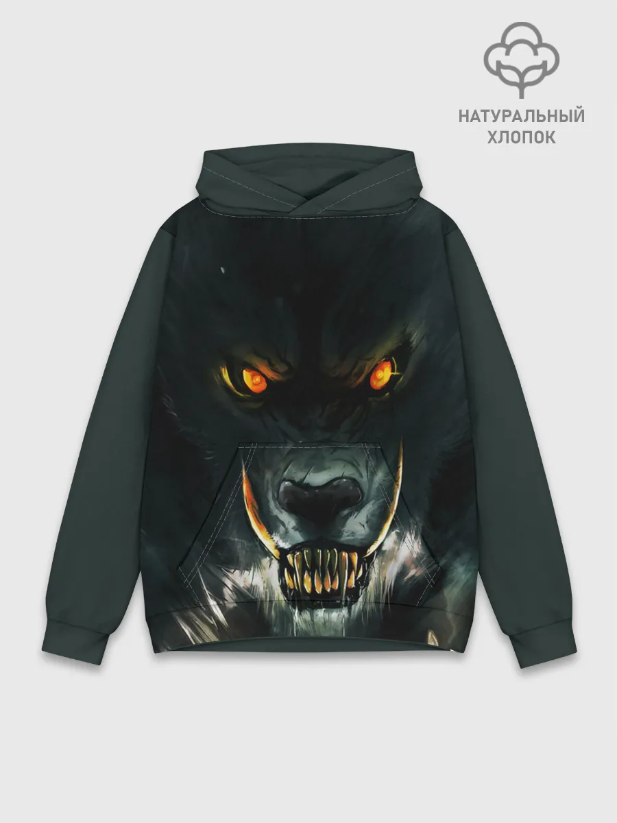 Худи мужской база хлопок / ДИКИЙ ВОЛК