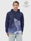 Худи мужской база хлопок / WOLF WHITE