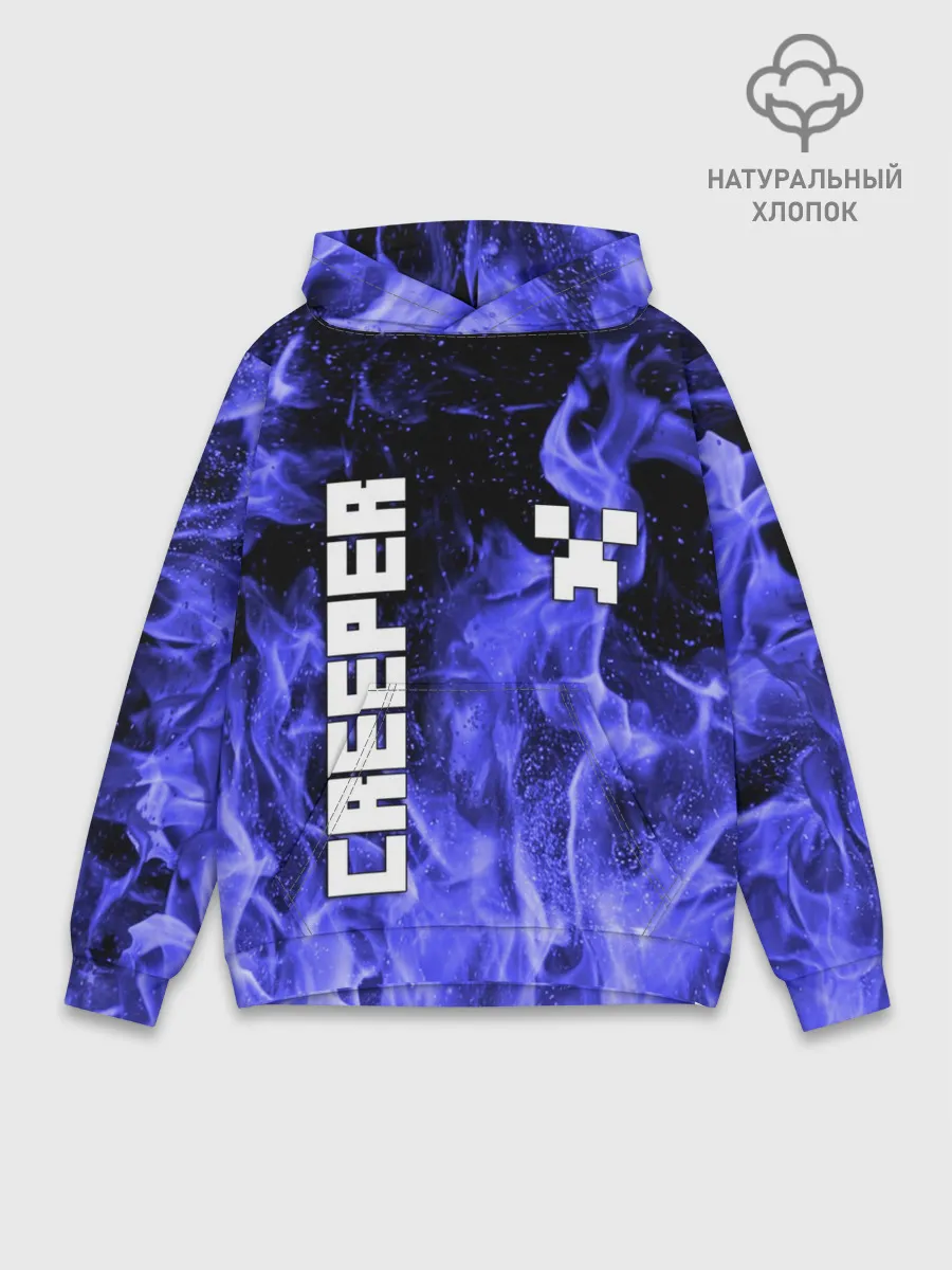 Худи мужской база хлопок / MINECRAFT CREEPER