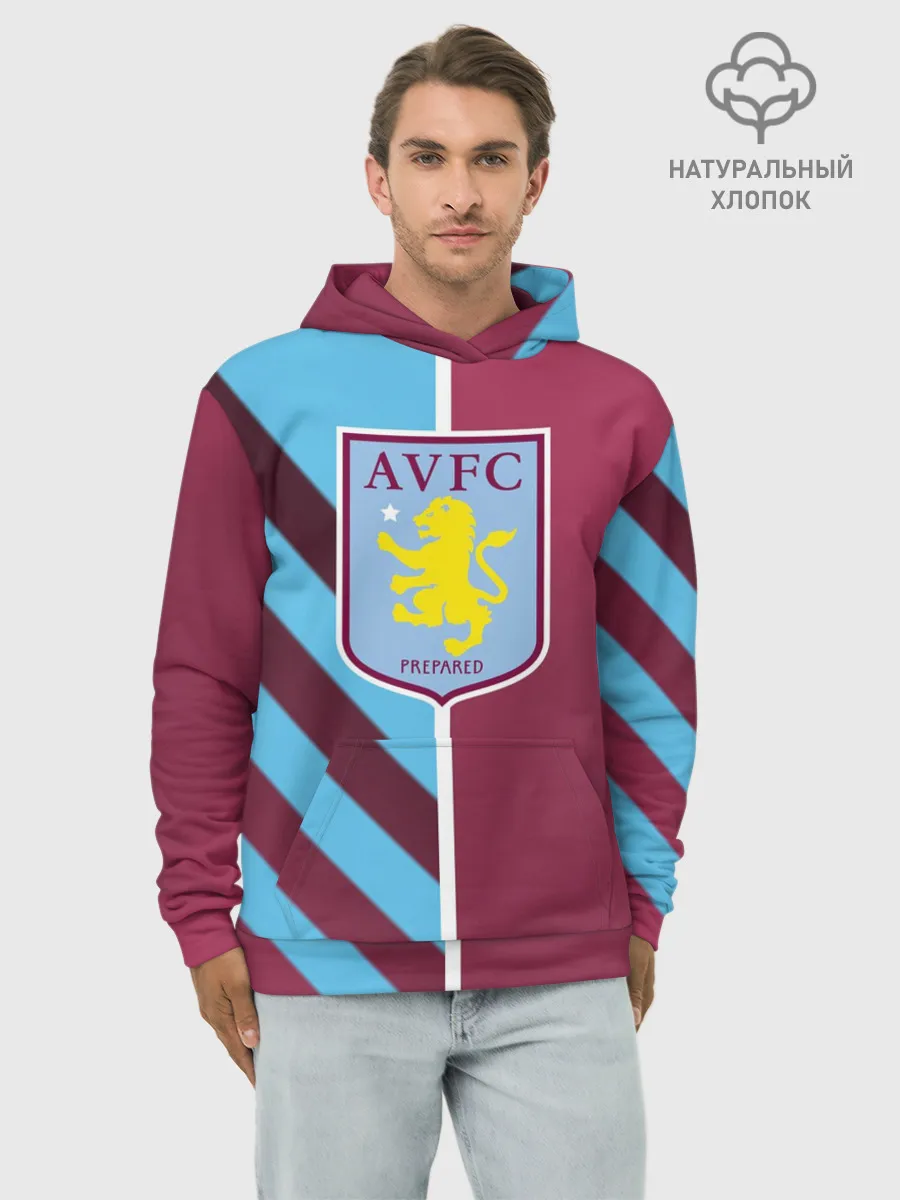 Худи мужской база хлопок / Астон Вилла