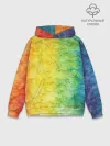 Худи мужской база хлопок / разноцветный акварель градиент