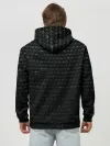 Худи мужской база хлопок / Текстура геометрия ромбы черны