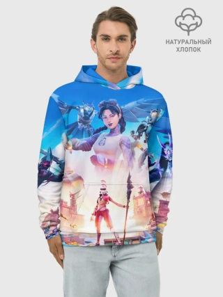 Худи мужской база хлопок / FORTNITE 3 СЕЗОН