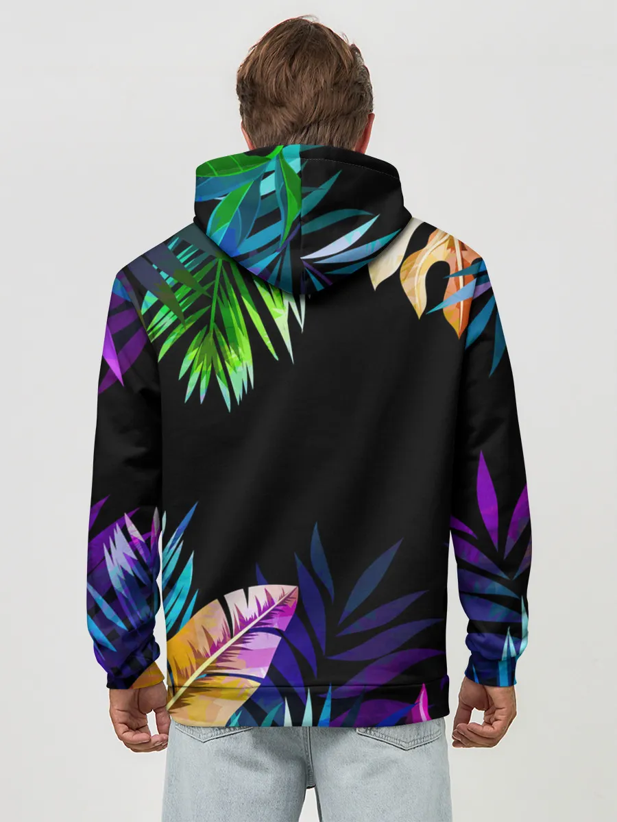 Худи мужской база хлопок / Тропическая Ночь