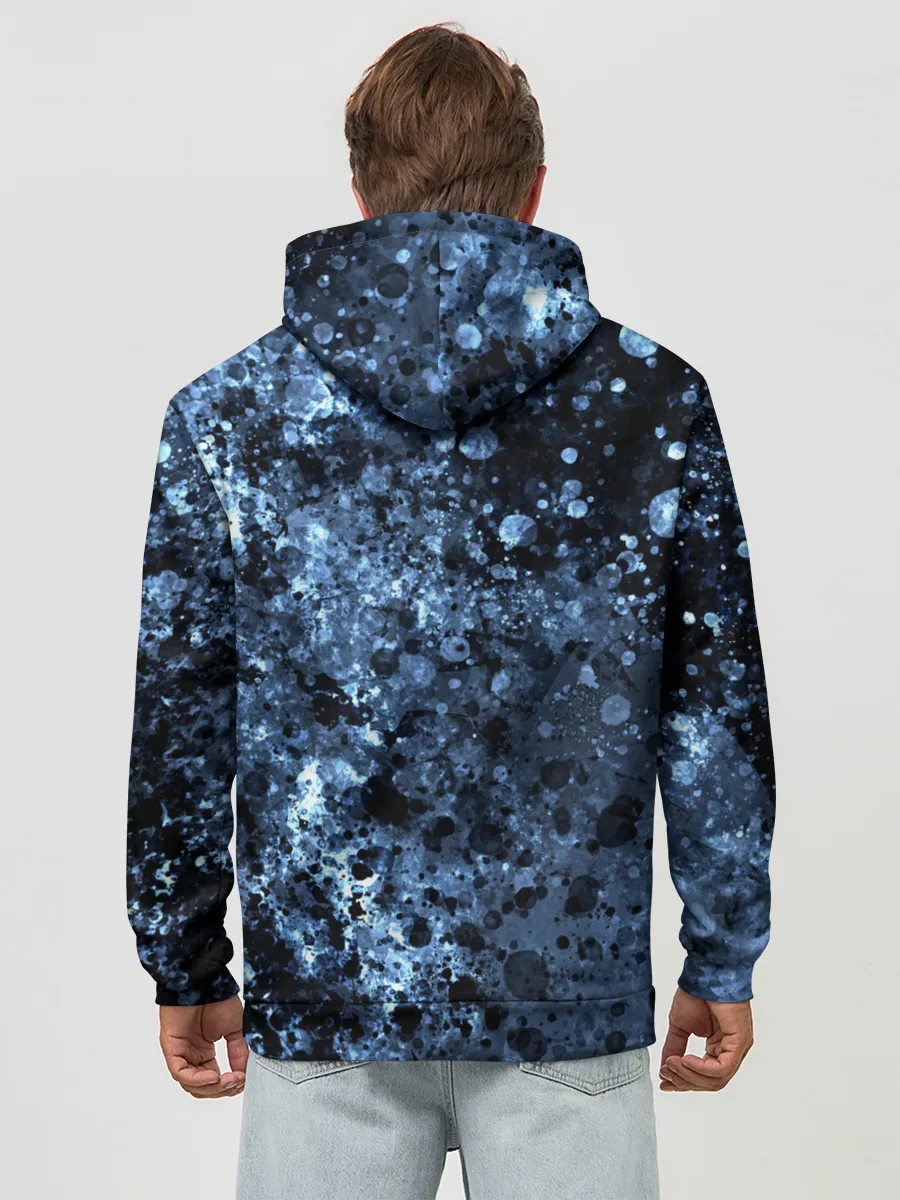 Худи мужской база хлопок / абстракция жидкость