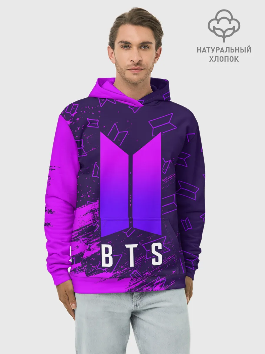 Худи мужской база хлопок / BTS / БТС