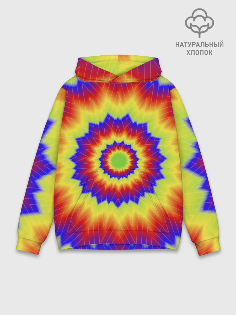 Худи мужской база хлопок / Tie-Dye
