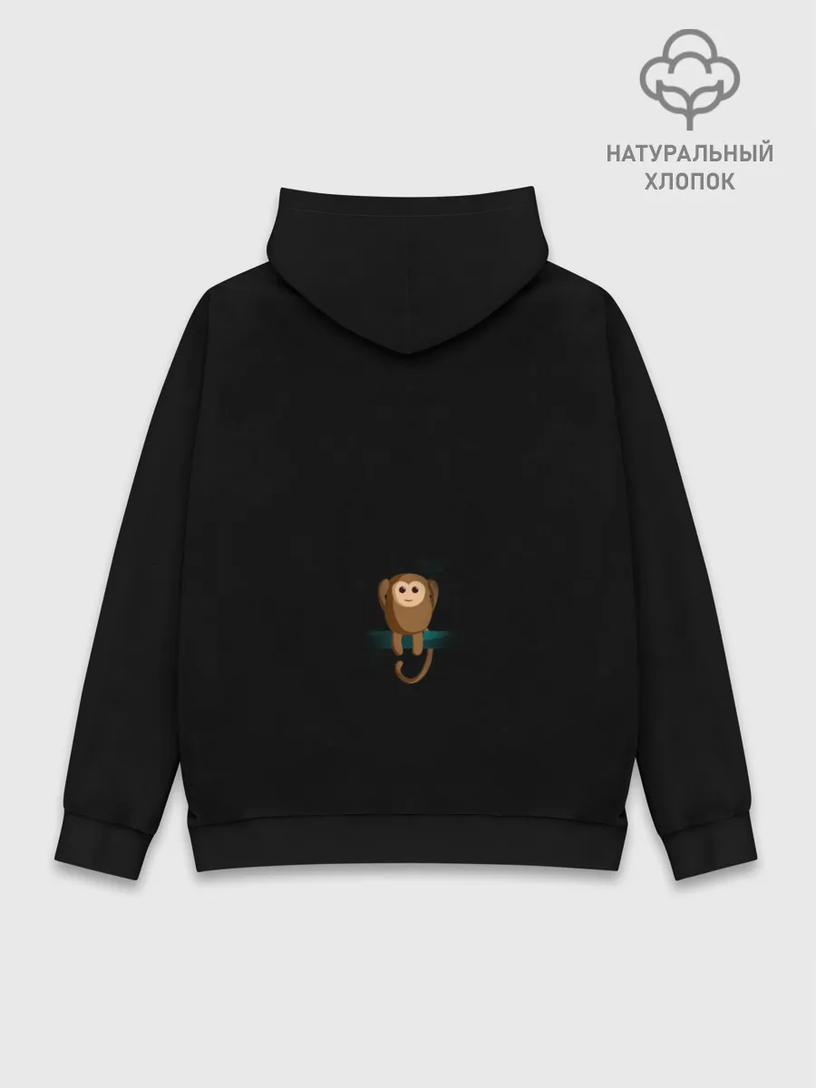 Худи мужской база хлопок / Обезьяны слух зрение речь трио