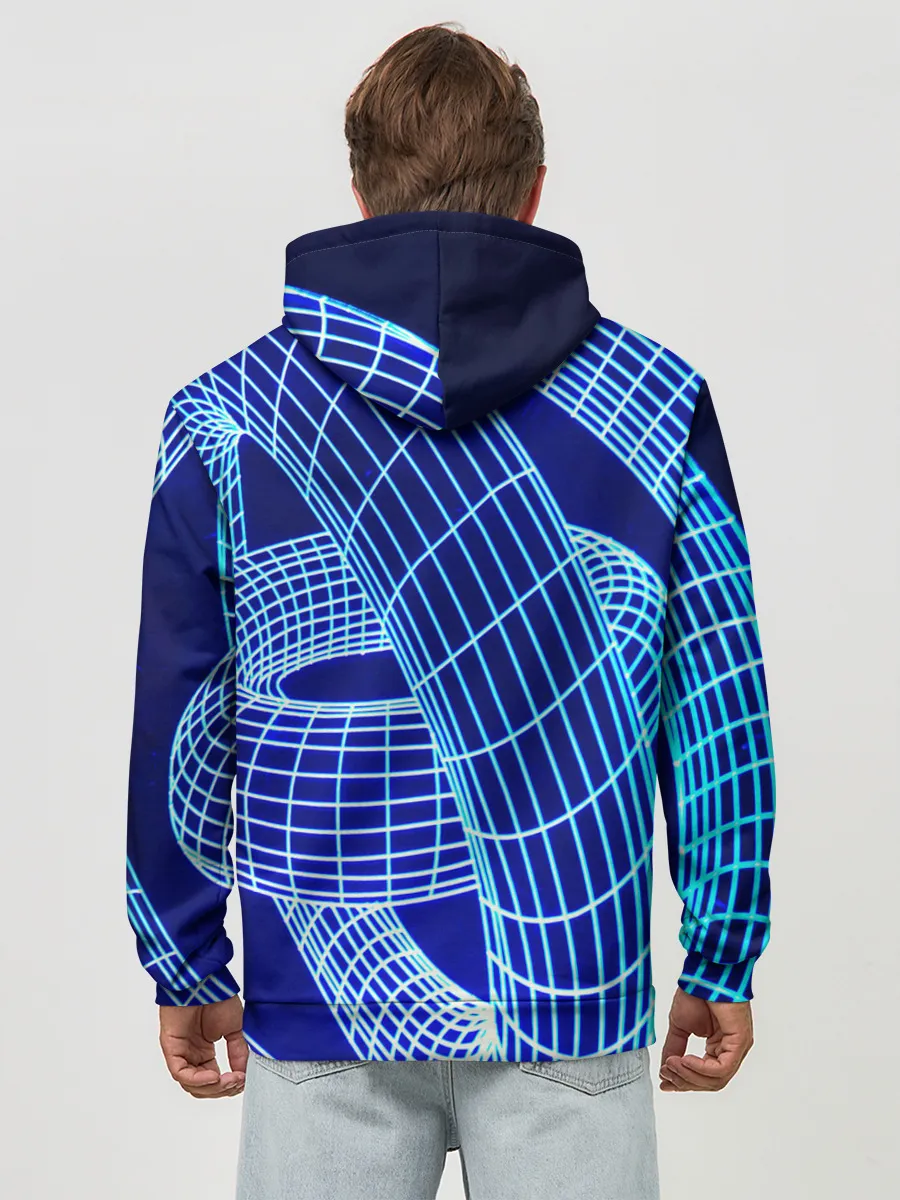 Худи мужской база хлопок / НЕОНОВАЯ СПИРАЛЬ