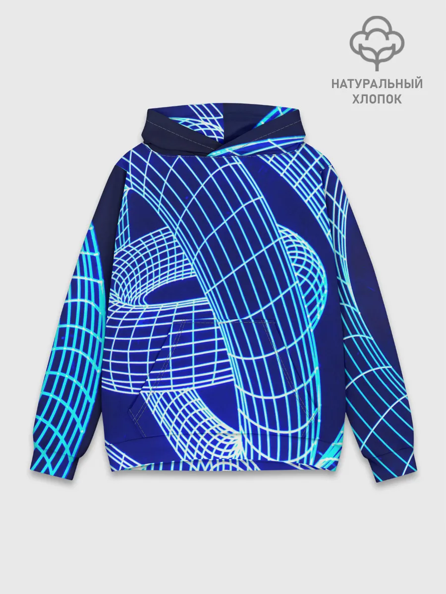 Худи мужской база хлопок / НЕОНОВАЯ СПИРАЛЬ