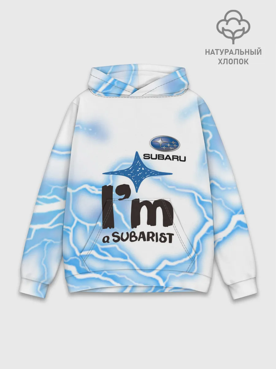Худи мужской база хлопок / SUBARU