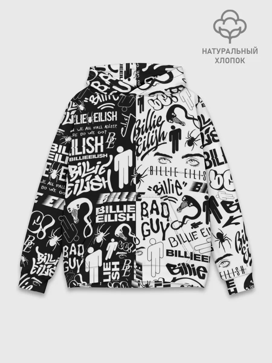 Худи мужской база хлопок / BILLIE EILISH | БИЛЛИ АЙЛИШ