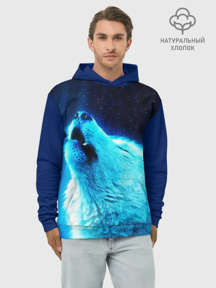 Худи мужской база хлопок / ВОЛЧИЙ ВОЙ