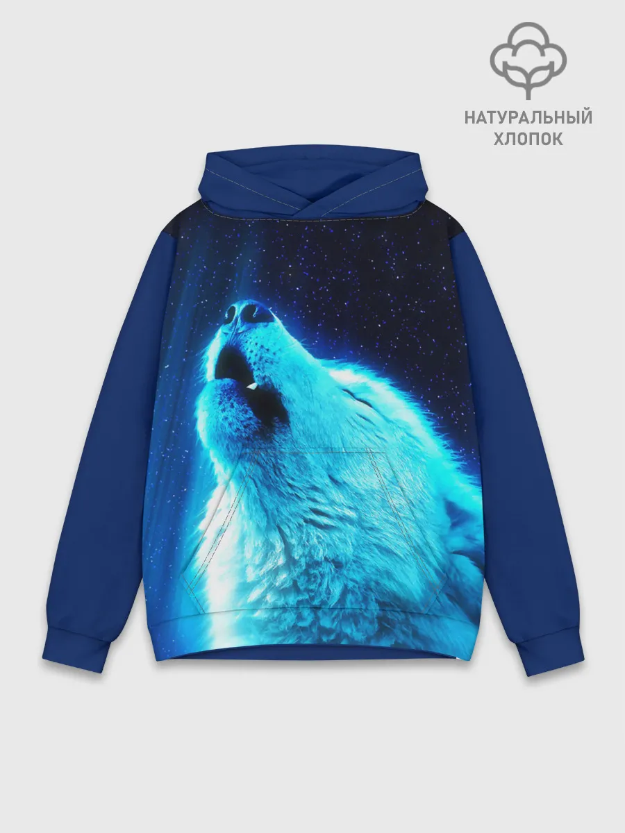 Худи мужской база хлопок / ВОЛЧИЙ ВОЙ
