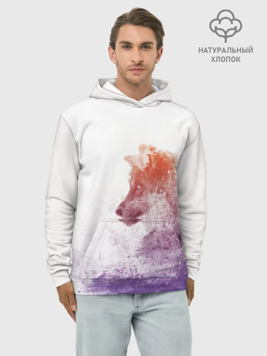 Худи мужской база хлопок / ВОЛК