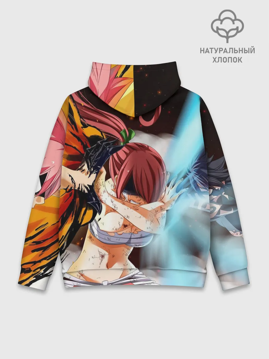Худи мужской база хлопок / Нацу и Грей против Эльзы
