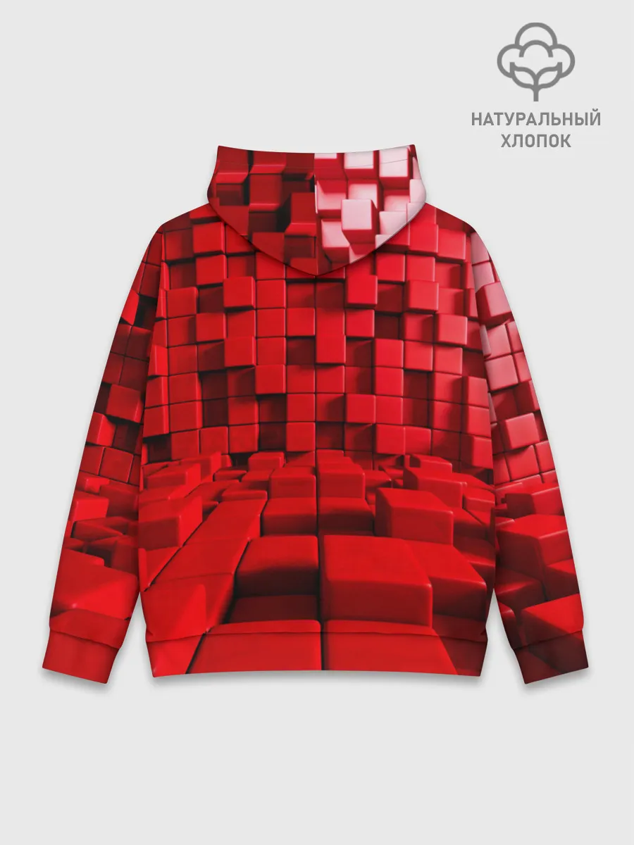 Худи мужской база хлопок / 3D кубики