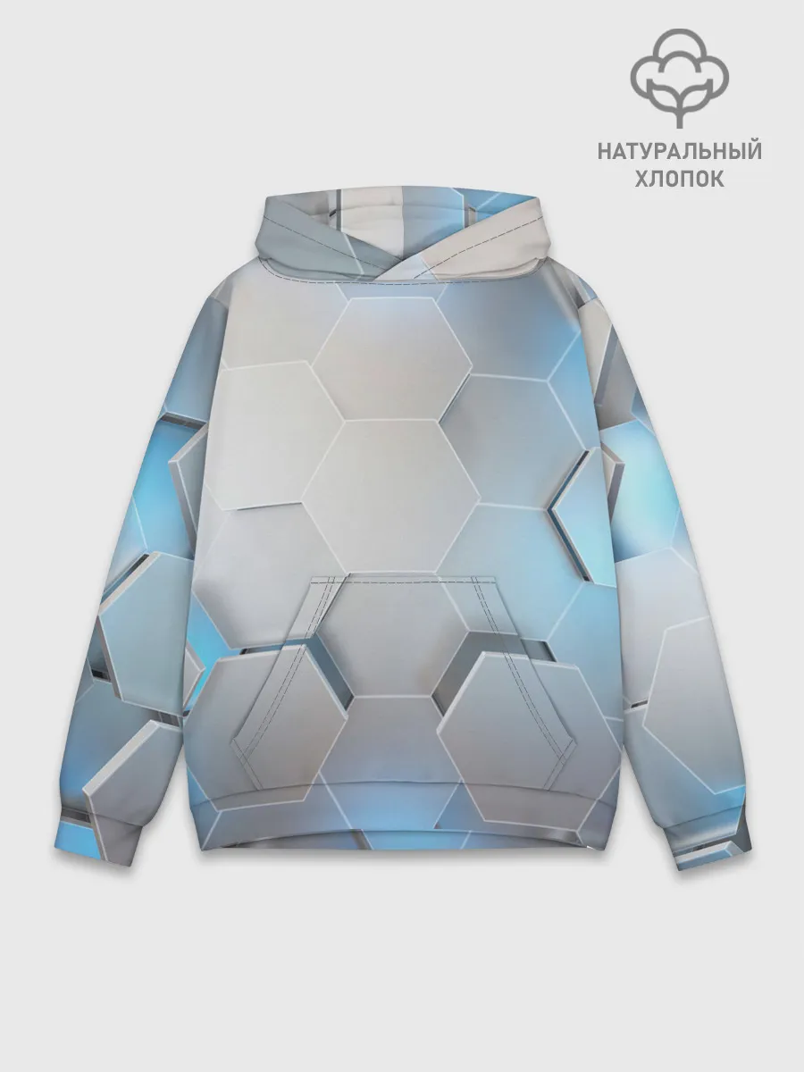 Худи мужской база хлопок / 3D соты