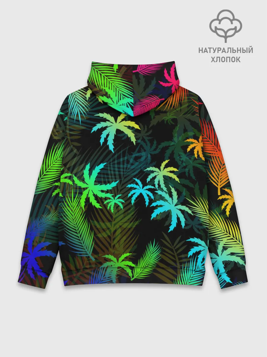 Худи мужской база хлопок / ПАЛЬМЫ / ТРОПИКИ