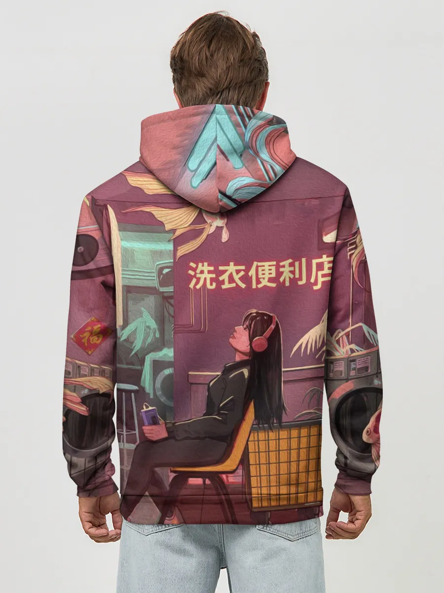 Худи мужской база хлопок / Стирка