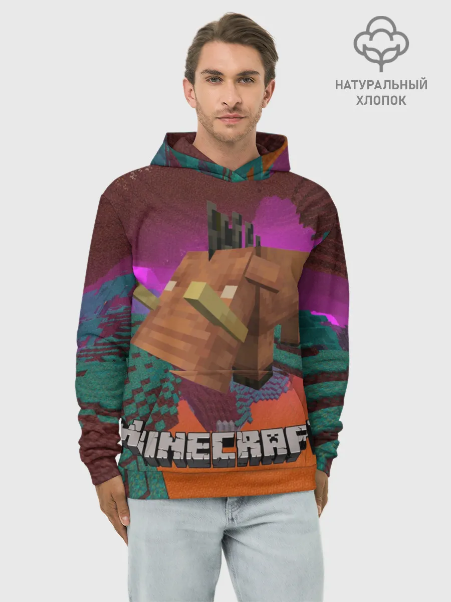 Худи мужской база хлопок / Майнкрафт | Minecraft Hoglin