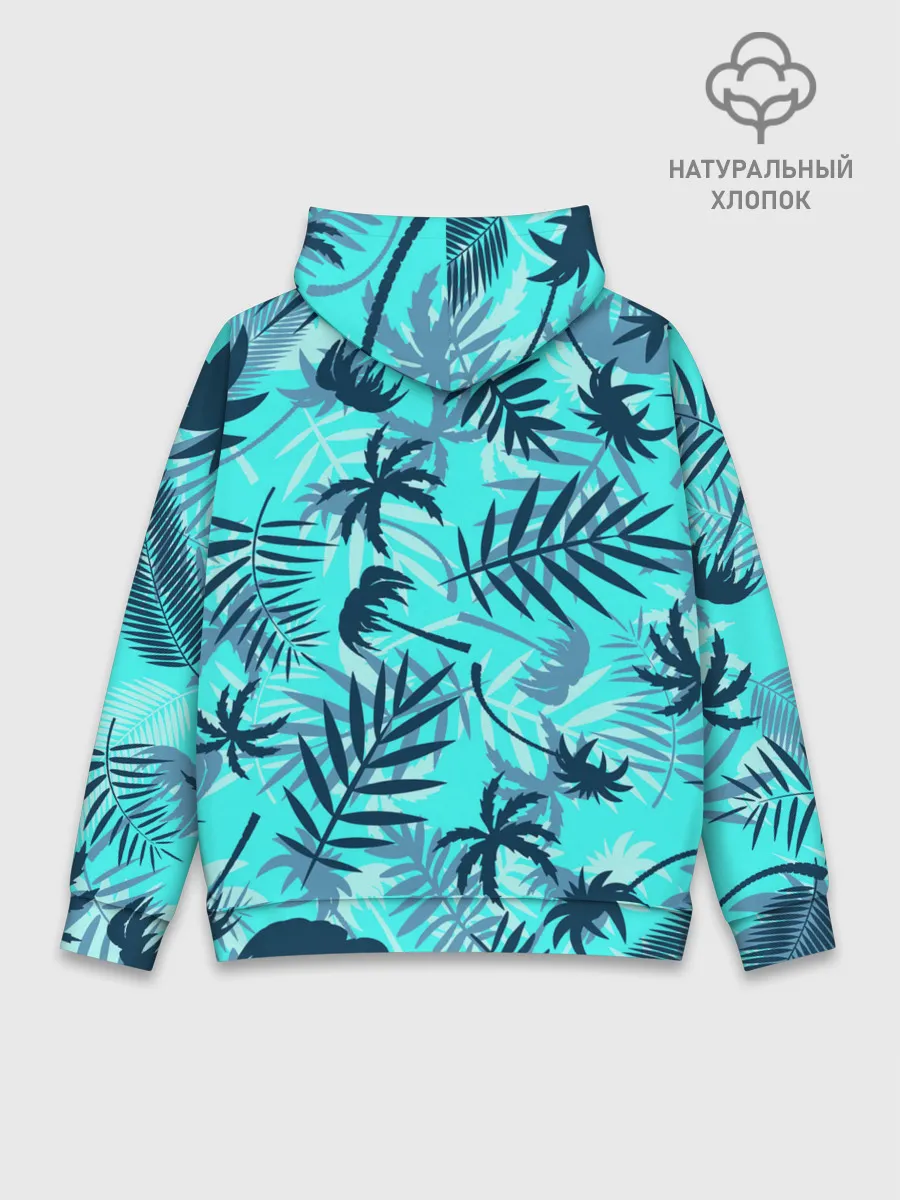 Худи мужской база хлопок / ТРОПИЧЕСКИЕ ПАЛЬМЫ.