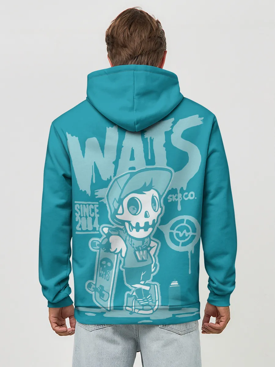 Худи мужской база хлопок / Граффити Wats