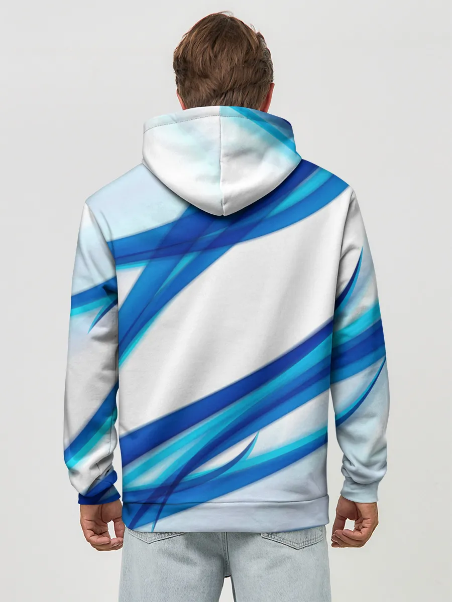 Худи мужской база хлопок / STRIPES BLUE