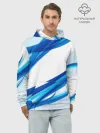 Худи мужской база хлопок / STRIPES BLUE