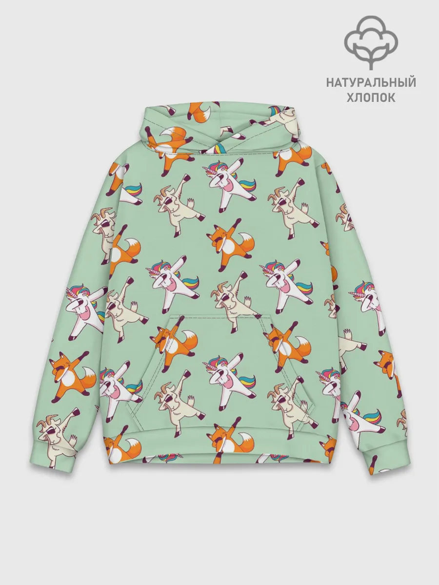 Худи мужской база хлопок / Dabbing Animals