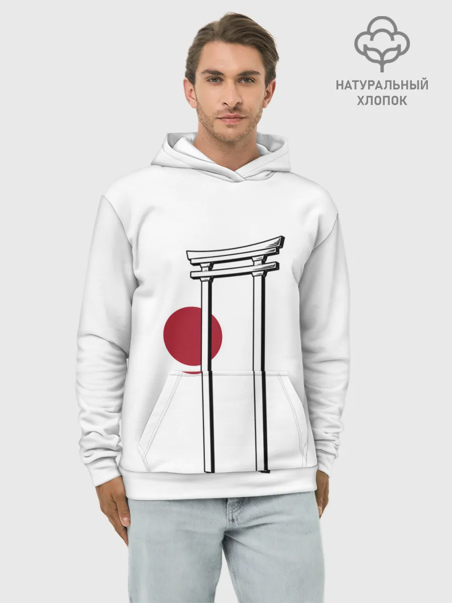 Худи мужской база хлопок / Япония Тории | Torii in Japan