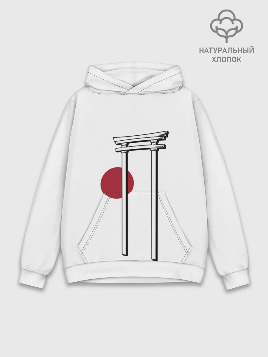 Худи мужской база хлопок / Япония Тории | Torii in Japan