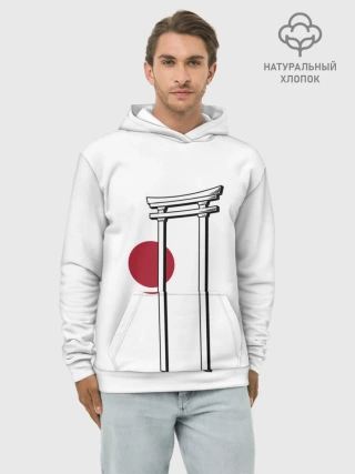 Худи мужской база хлопок / Япония Тории | Torii in Japan