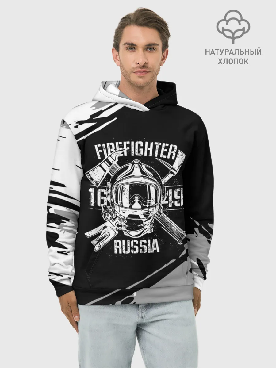 Худи мужской база хлопок / FIREFIGHTER 1649 RUSSIA