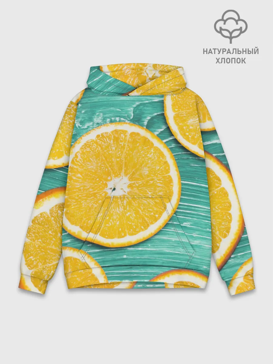 Худи мужской база хлопок / Апельсины