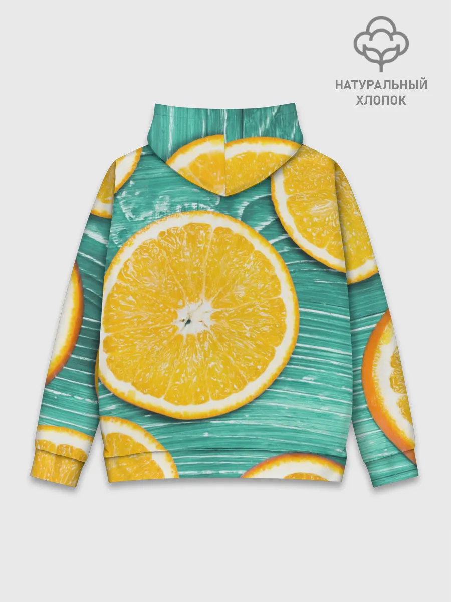 Худи мужской база хлопок / Апельсины