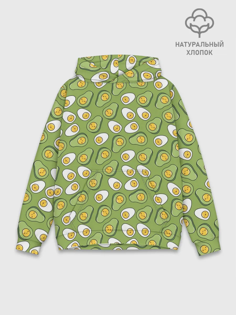 Худи мужской база хлопок / Avocado and Eggs