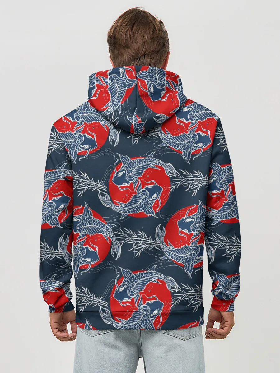 Худи мужской база хлопок / Japanese carp