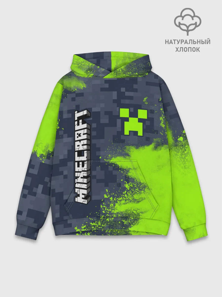 Худи мужской база хлопок / MINECRAFT / МАЙНКРАФТ