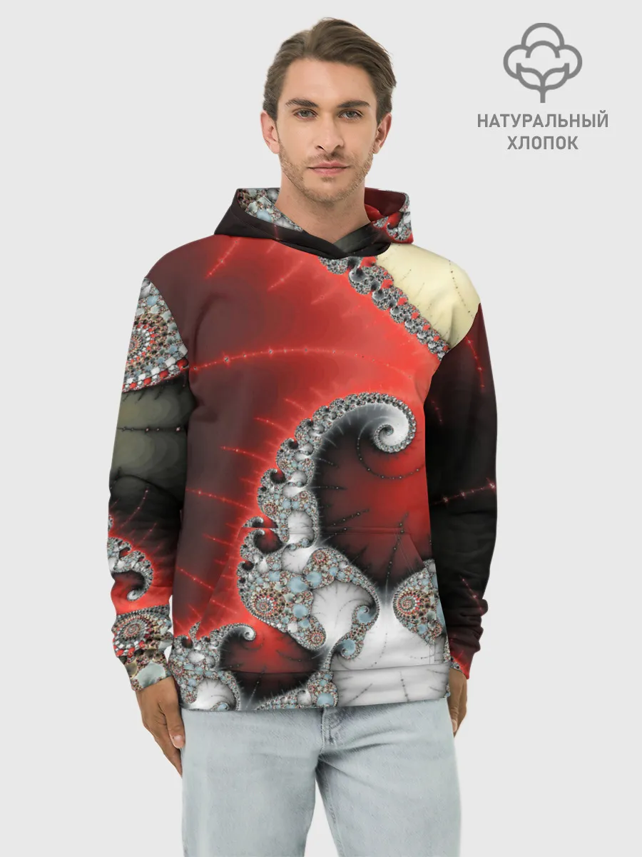 Худи мужской база хлопок / ABSTRACT&FRACTAL