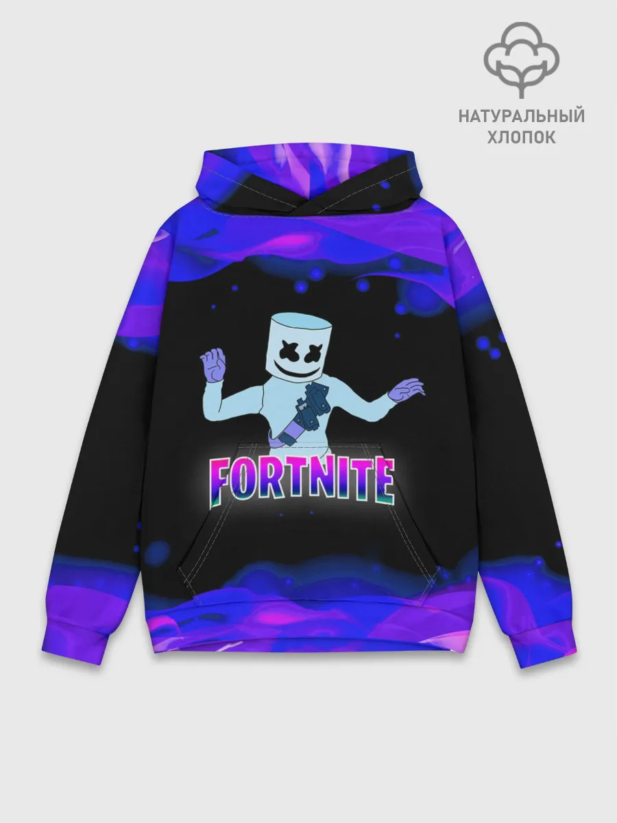 Худи мужской база хлопок / Fortnite Marshmallow