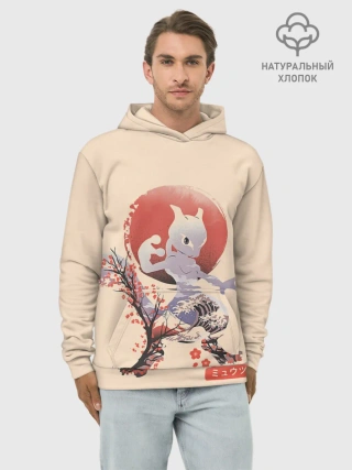 Худи мужской база хлопок / Mewtwo